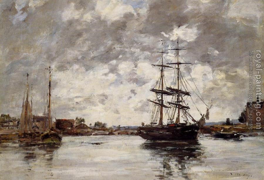 Eugene Boudin : Bridge over the Touques